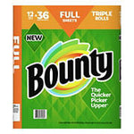 Bounty Full Sheet Triple Roll Paper Towels, White, 12 ct