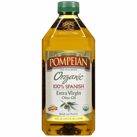 Extra Virgin Olive OIL-100% Spanish-Organic-2Liters-Pompeian