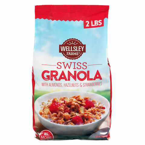 Swiss Granola With Almond, Hazelnut & Strawberries-Wellsley Farms-B