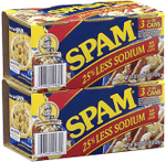 Spam 25% Less Sodium Six 12 Ounce Cans 8 Pack