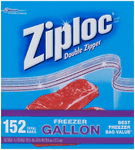 Ziploc Gallon Freezer Bags, 152 ct.