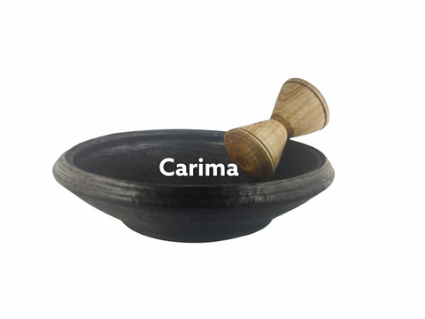 Asanka Bowl(Small) with a Wooden Grinder | Traditional Earthen Clay Mortar| Used For Blending Ingredients & Serving Food |-(Barffoodz)-For Shipping